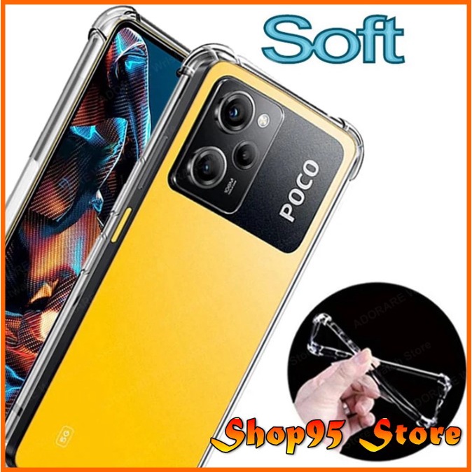 Ốp lưng chống va đập cho Xiaomi Poco X5 Pro , Poco X4 5G X3 X3 pro X4 GT F3 F4 Mi 13 pro 13 lite trong suốt