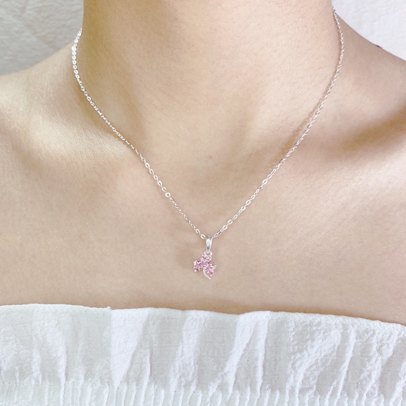 Dây Chuyền Nữ Bạc Ta mặt cỏ 3 lá may mắn, vòng cổ bạc ta mặt xinh ( Có Bảo Hành Làm Sáng, Ảnh Thật )