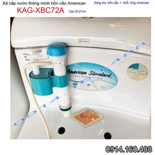 Cụm phao cấp nước bồn cầu KAG-XBC72A cao 21cm, cột cấp nước cho xí bệt 1 khối thấp nhựa 100% lắp vừa 99% các loại