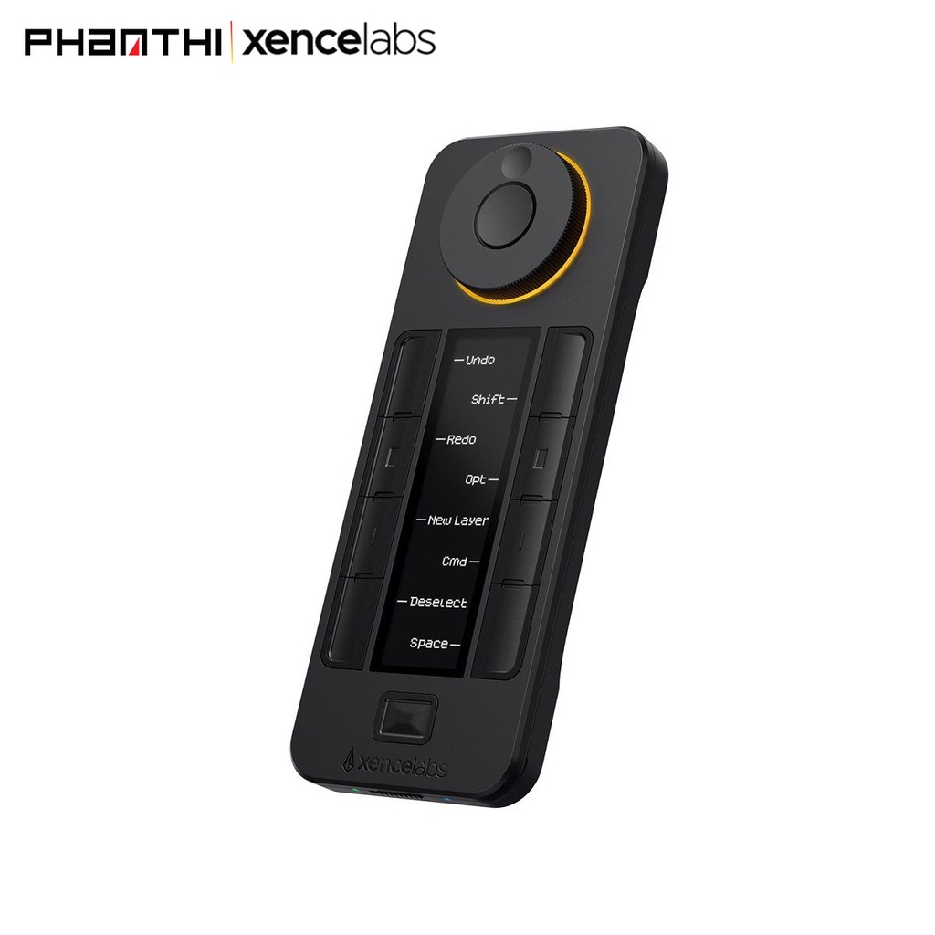 Điều Khiển Remote Xencelabs Quick Keys Không Dây Màn Hình OLED 40 Phím Tắt Và Vòng Dial0