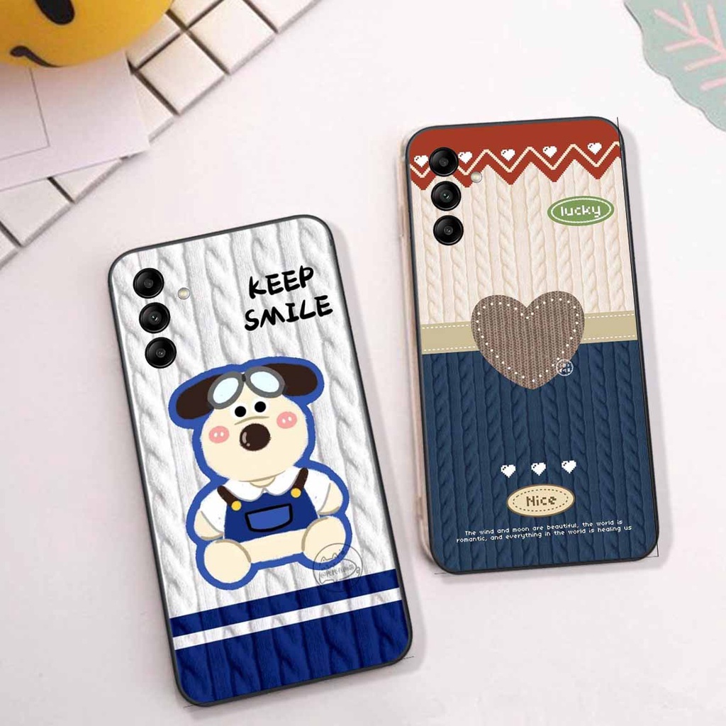 Ốp lưng Samsung A02s / A03s / A04s / A13 5G / A14 5G in hình họa tiết len Lucky Bunny,Bear,Smile