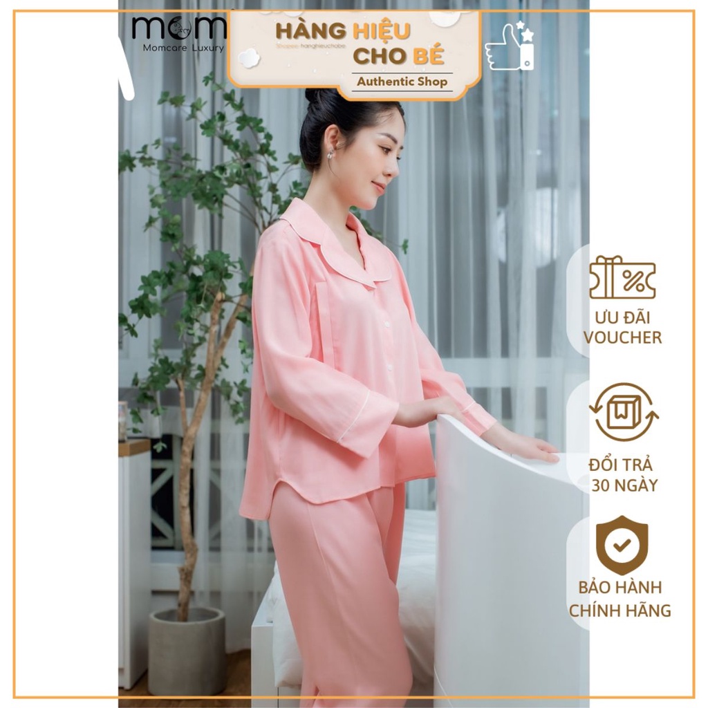 Bộ dài tay cho mẹ bầu & sau sinh Momi, chất liệu vải nhung tằm cao cấp hanghieuchobe