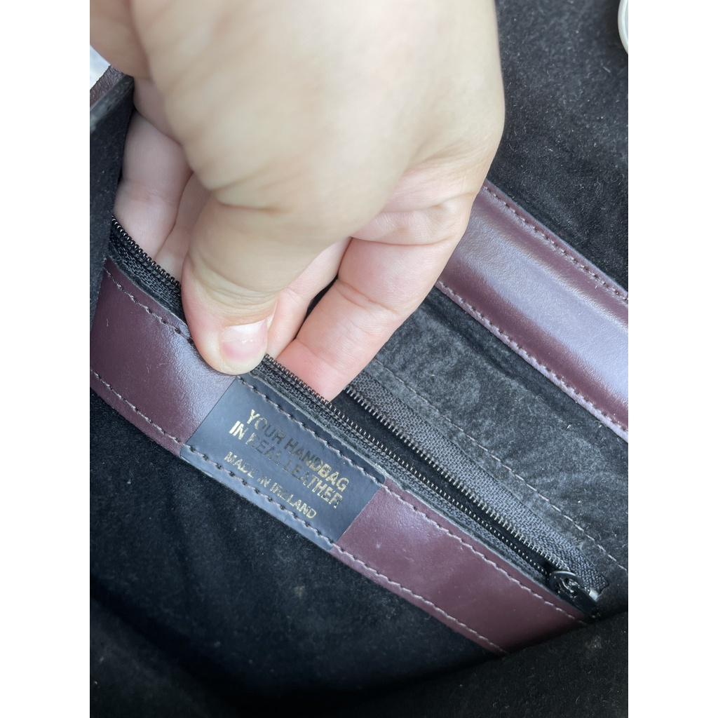 Túi si đeo vai kẹp nách da mộc thơm hiệu Noir của Ireland