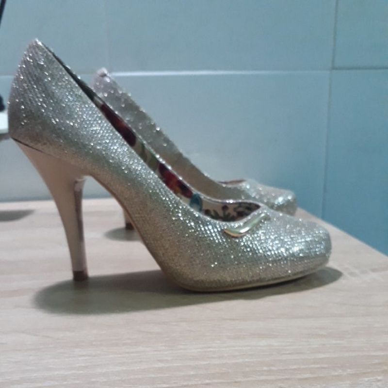 Giày cao gót KIM TUYẾN, nhũ ánh kim bít mũi Bling Bling giày dự tiệc, đi chơi, giày công sở, đi làm, giày gót nhọn