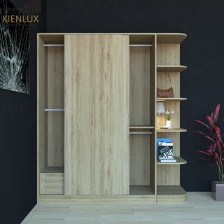 Tủ quần áo gỗ cửa lùa thiết kế hiện đại takl-028