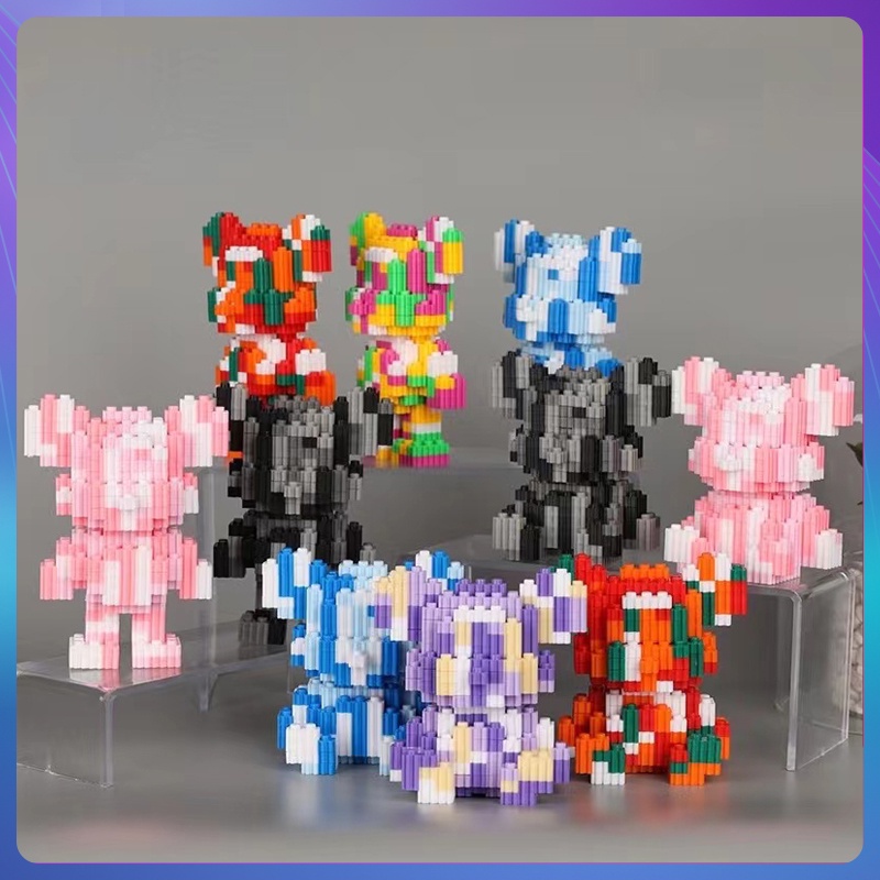 🎇COD!! Hàng mới về🎇Lắp Ráp Mô Hình Sỉ bearbrick con gấu Đồ chơi trẻ em Đồ trang trí mô hình lắp ráp 3D sáng tạo
