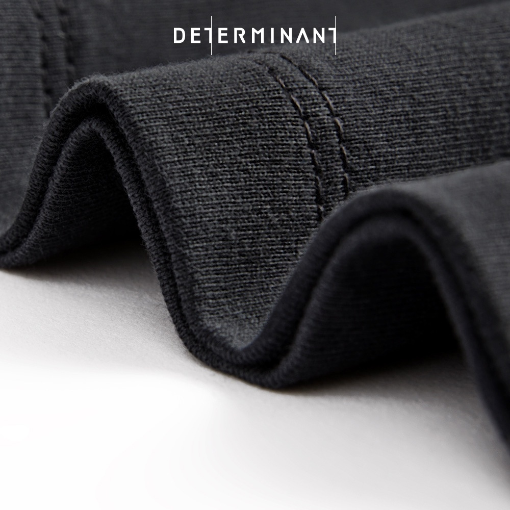 Áo thun nam Jersey Cotton thấm hút thoáng mát thương hiệu Determinant - màu Xám than [T01]