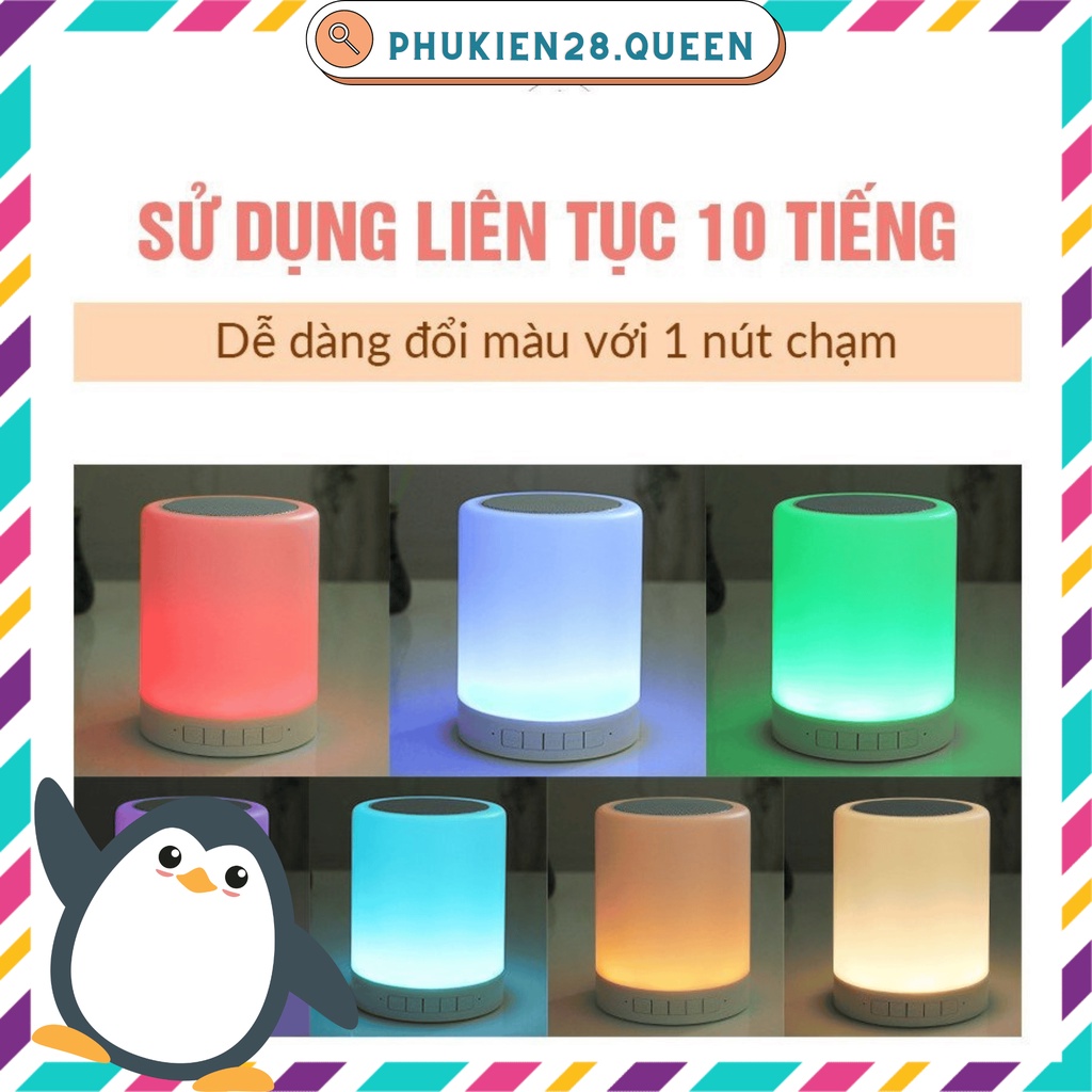 Loa Bluetooth Đèn Ngủ, Loa Bluetooth Đồng Hồ Kết Hợp Đèn Led Cảm Ứng Đổi Màu Theo Nhạc