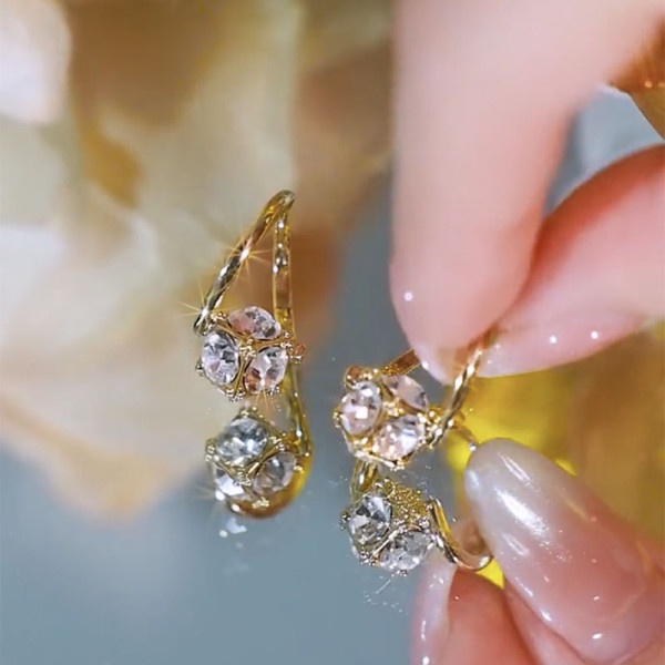 Bông tai nữ chuôi bạc 925 Suri Accessories khoen xoắn phối 1 hạt đá trắng tròn siêu xinh phụ kiện trang sức đẹp