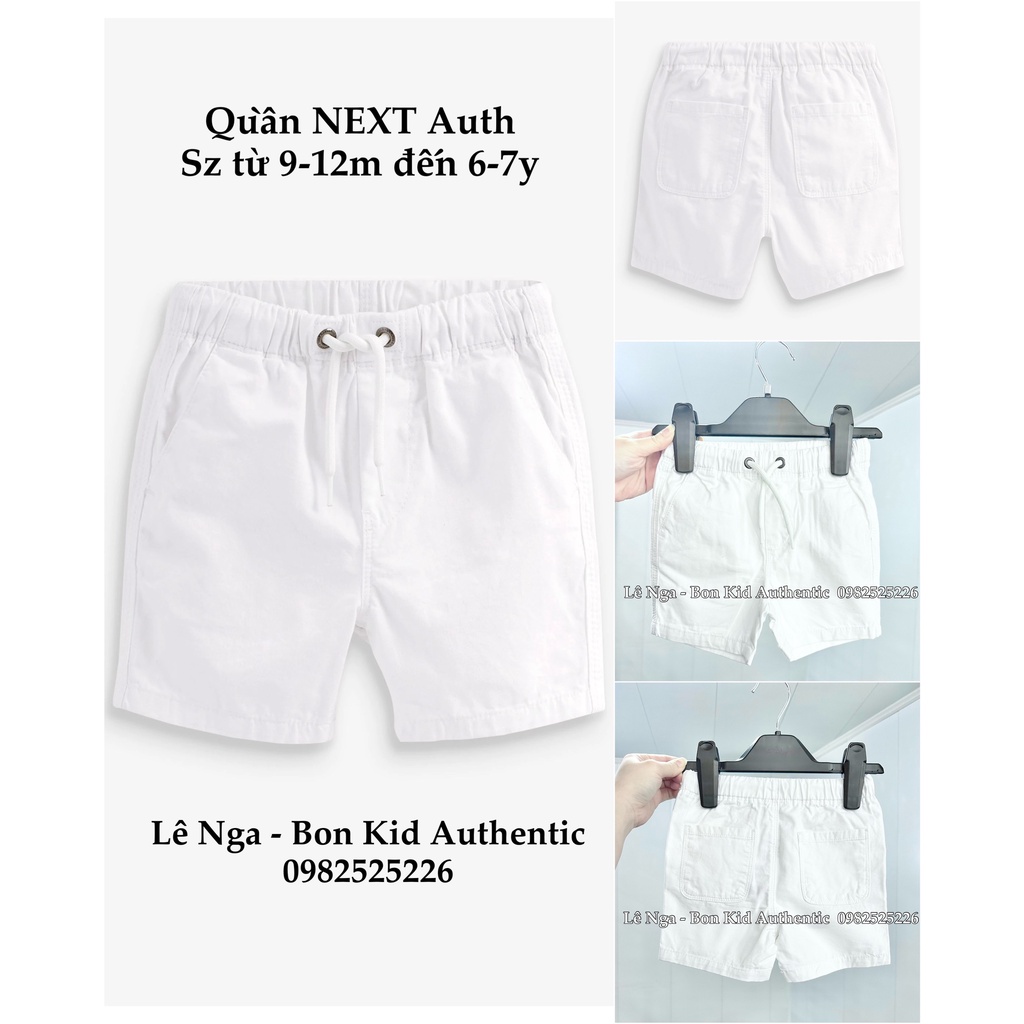 FORM THƯỜNG Quần short trắng N E XT chính hãng sz từ 9-12m đến 6-7y