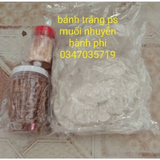 combo 500gr bánh tráng phơi sương + 100gr muối nhuyễn+ 100gr hành phi