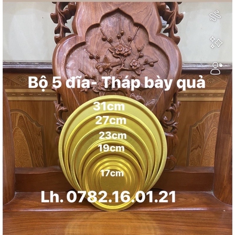 Tháp ngũ phúc, tháp hoa quả bây  mâm xôi , đĩa bầy hoa quả, trang trí bàn thờ, đĩa bầy bàn thờ, đồ thờ cúng, đồ bày điện