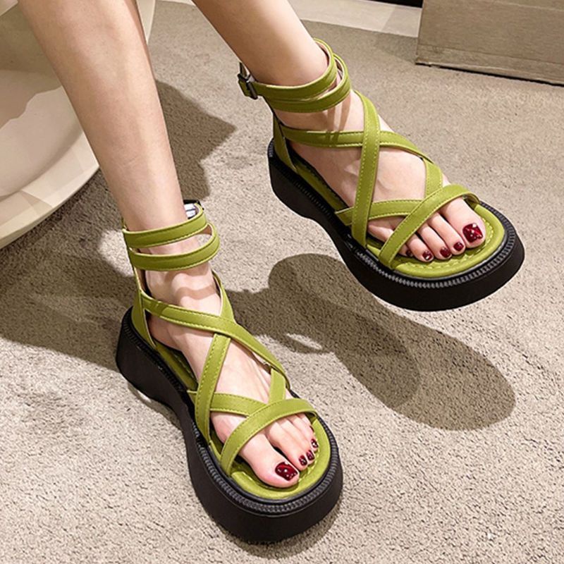 Xăng đan Đế Dày Hở Ngón Thời Trang Mùa Hè 2023 AA4989 Dành Cho Nữ