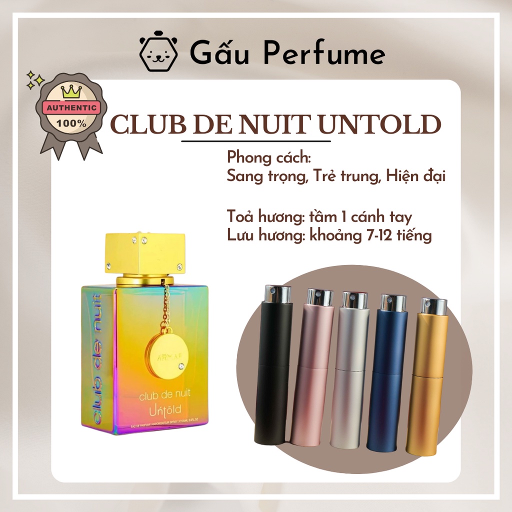 Mẫu thử CLUB DE NUIT UNTOLD (dupe MFK 540) 10ML chính hãng