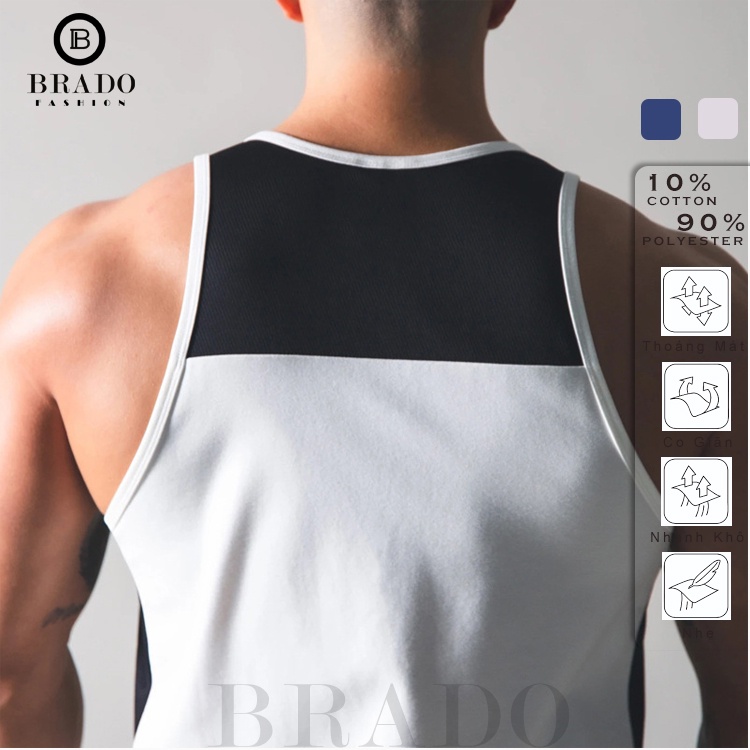 Áo Thun Ba Lỗ Nam Thể Thao, Tập Gym LYFT-A01WH