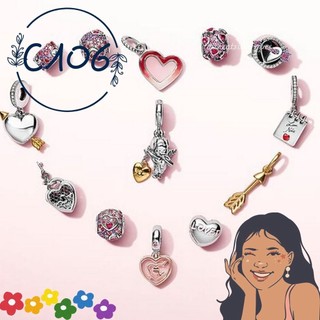 C106 Bộ sưu tập charm trái tim Pandora Bạc thật Thiên Cát s950