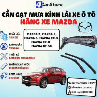 Gạt mưa ô tô, kính lái xe ô tô Mazda 2, Mazda 3, Mazda 6, Mazda CX-5, Mazda CX-8, Mazda BT-50 | Gạt nhẹ nhàng cực sạch