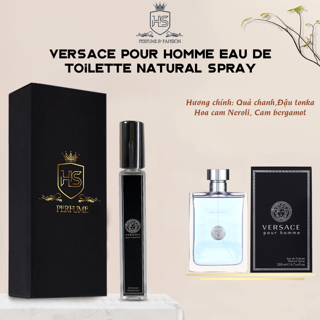 Nước Hoa Nam Versace Pour Homme , Nam tính , Tự tin , Cổ điển - Dầu Thơm Chính Hãng