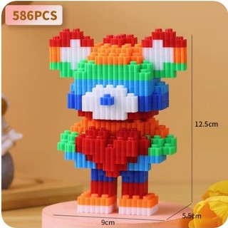 Mô hình lắp ráp gấu bearbrick 3D mini dễ thương