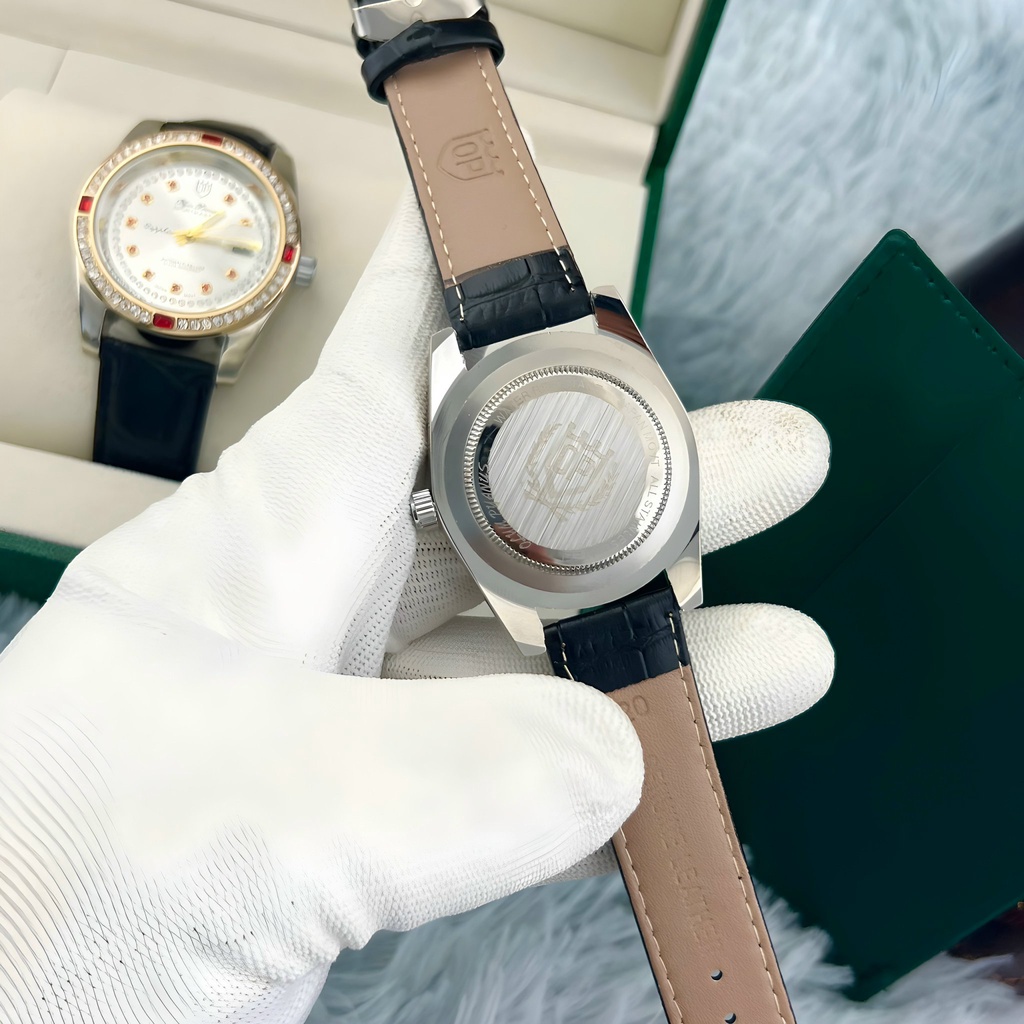 Đồng Hồ - Đồng Hồ Nam Olympianus - Dây Da Cao Cấp - Máy Pin Kim Trôi  - Bảo Hành 12 Tháng