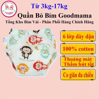 Quần Bỏ Bỉm 6 Lớp Goodmama Cao Cấp (5-17kg)