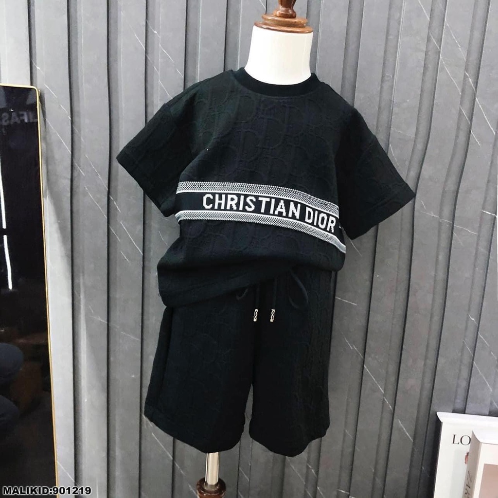 Bộ quần áo bé trai dior 8-28kg,hai màu đen trắng cho bé mặc đi học đi chơi siêu chất và sang B181