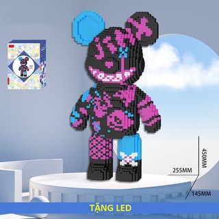 Lắp Ráp Mô Hình Bearbrick Lego Cỡ Lớn Kích Thước 55cm