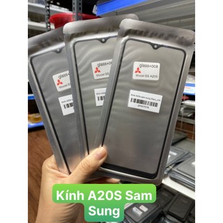 Kính Ép Liền Keo samsung  A20S (keo)