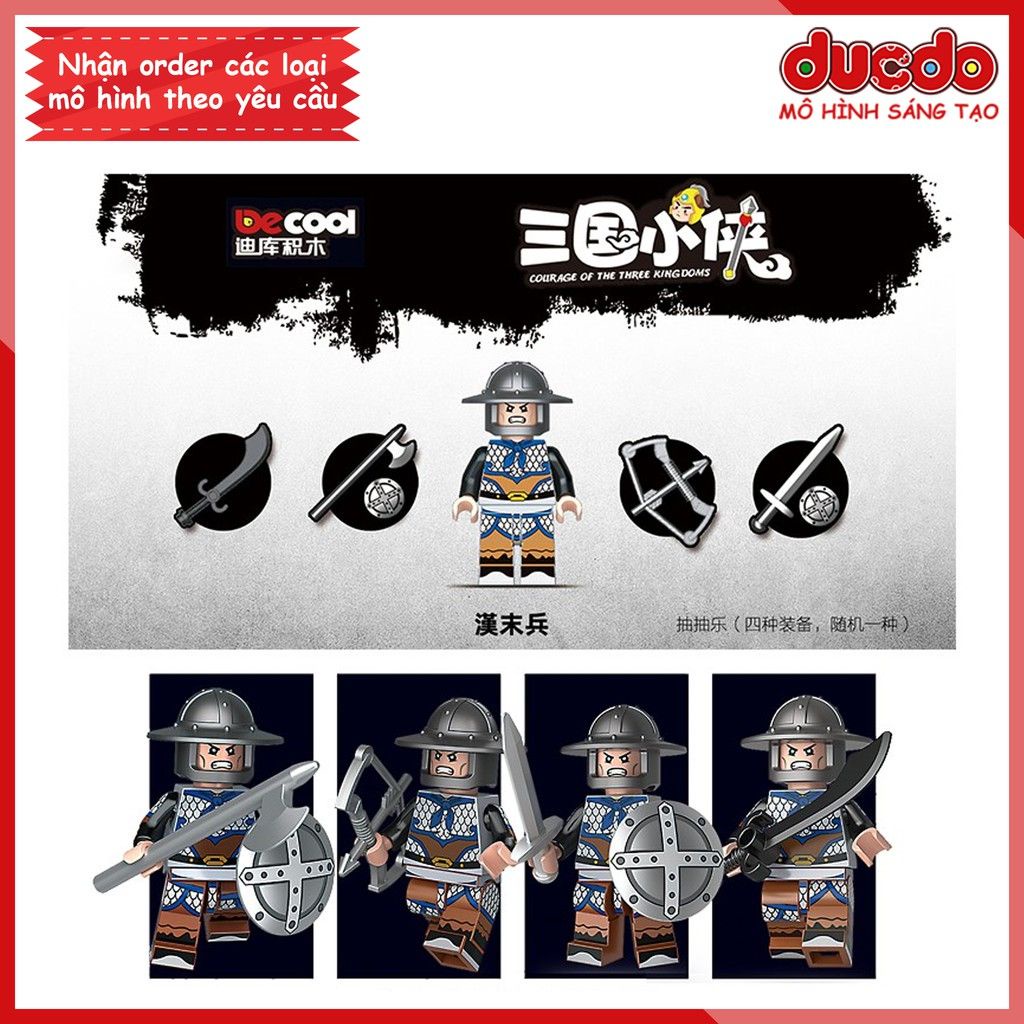 Dcool 300A Minifigures lính TAM QUỐC binh khí ngẫu nhiên tuyệt đẹp - Đồ chơi Lắp ghép Xếp hình Mô hình Mini