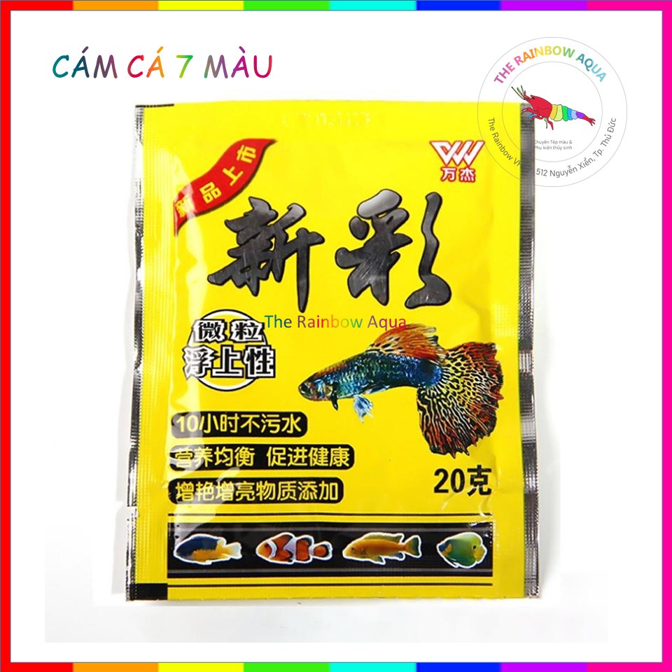 Thức ăn cho cá 7 màu, betta, giúp cá lên màu đẹp