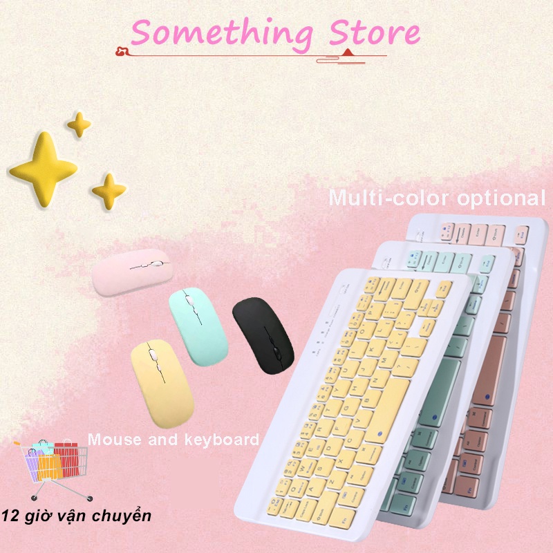 Set bàn phím không dây bluetooth và chuột hoạt động yên tĩnh mini không dây nhiều màu nhiều màu sắc tùy chọn
