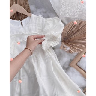 ĐẦM BBDOLL VOAN Ô CỔ BÈO⚡HỎA TỐC⚡ MEOINDAHOUSE
