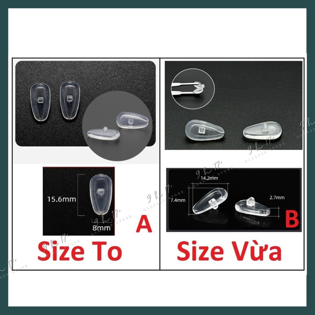 1 cặp ve kính đệm mũi lõi rỗng siêu mềm êm mũi