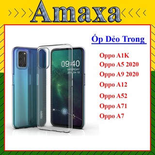 Ốp dẻo trong Oppo A1k/ A7/ A5 2020/ A9 2020/ A12/A52/ A72 chống sốc,không ố vàng,bảo vệ điện thoại cực tốt Amaxa