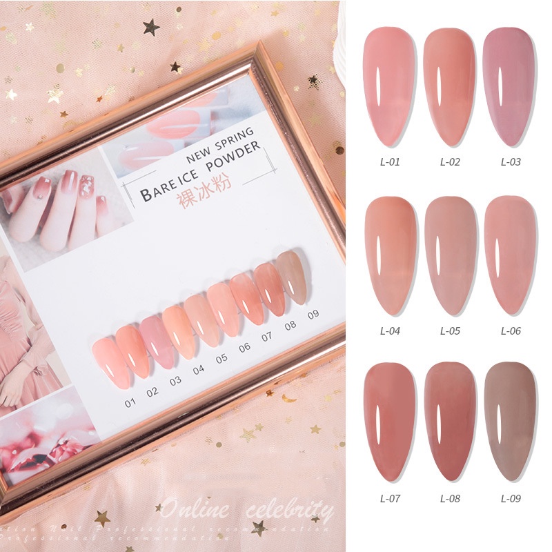 Set Sơn Thạch Very Good Nail 9 màu tặng bảng màu siêu đẹp trang trí móng Tết