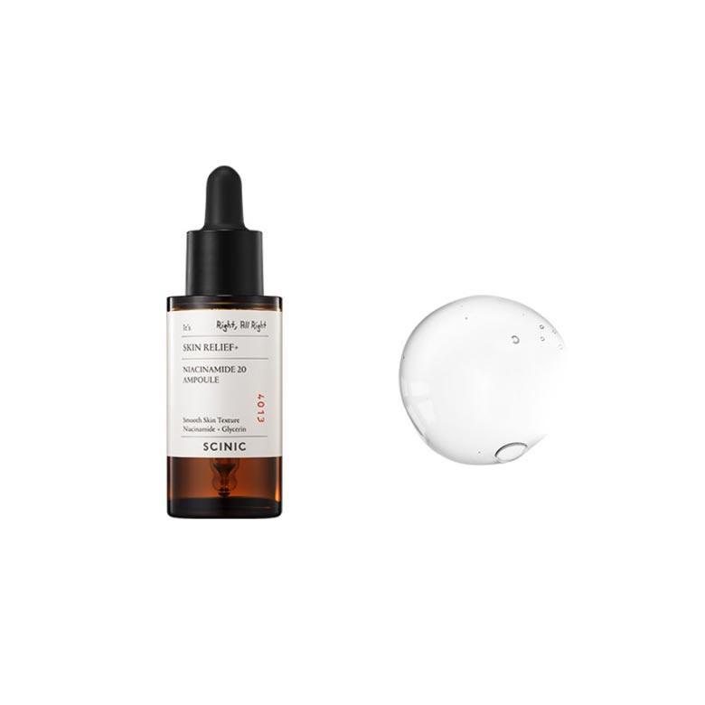 Line SERUM Phục Hồi Scinic Skin Relief+ Niacinamide 20 / Panthenol 30 / Oligo HA /Madecassoside Ampoule 30ml