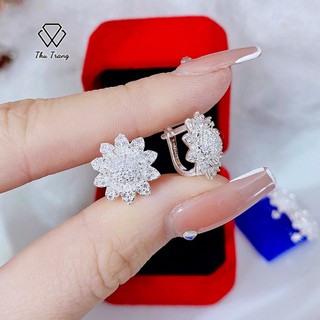 Bông tai bấm bạc ý 925 nhập khẩu cho nữ hàng đẹp chất lượng BTN001