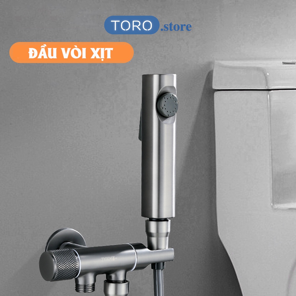 Đầu vòi xịt nhà vệ sinh TORO 2 chức năng xịt nước, chất liệu nhựa ABS - Đầu xịt vòi toilet