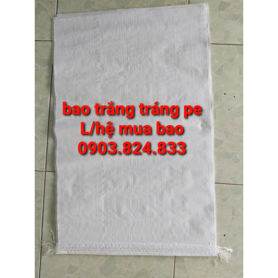 Combo 50 cái bao trắng tráng PE bên ngoài khổ 45 x 70