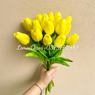 10 cành hoa lụa hoa giả - Hoa tulip