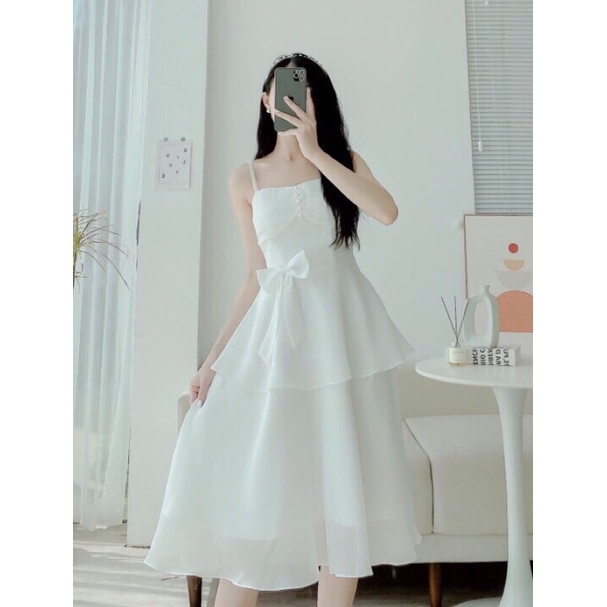 váy trắng sỉ chốt live