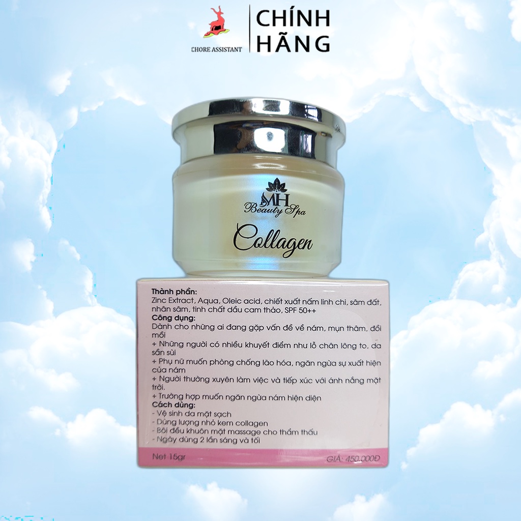 Kem Dưỡng Da Collagen Tươi MH Beauty Spa_Siêu Trắng, Giảm nám, Thâm_Chính hãng