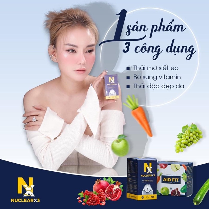 Viên Uống Giảm Cân Collagen Đẹp Da Nuclearx3