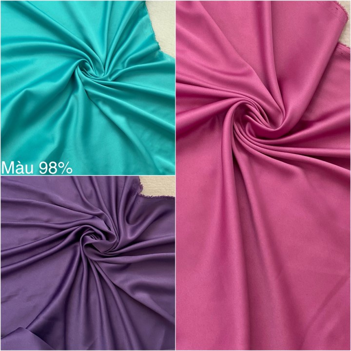 Vải Satin Nhung Khổ 1m44 - Co Giãn Nhẹ, Mềm Mịn - May Áo Dài, Đầm, Váy, Áo Kiểu, Quần Áo Dài