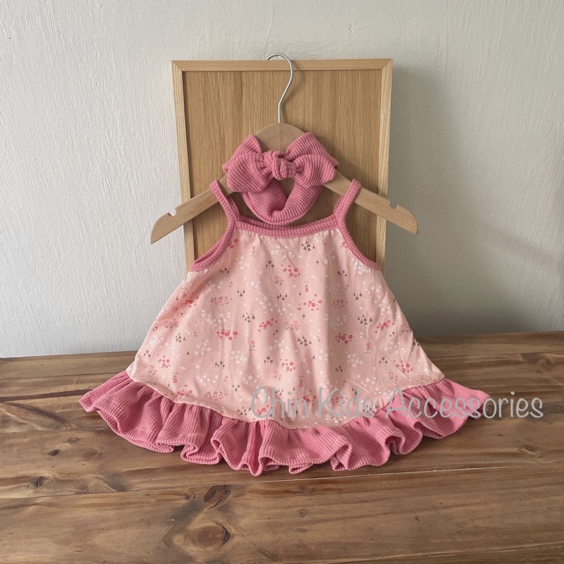 Váy talia cotton đơn giản cho bé