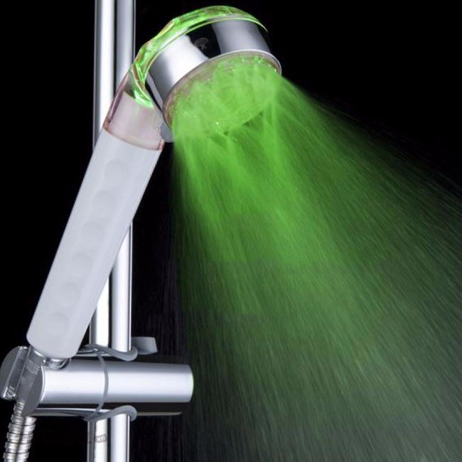 Vòi sen đèn led đầu tròn, vòi sen đổi màu theo áp lực nước