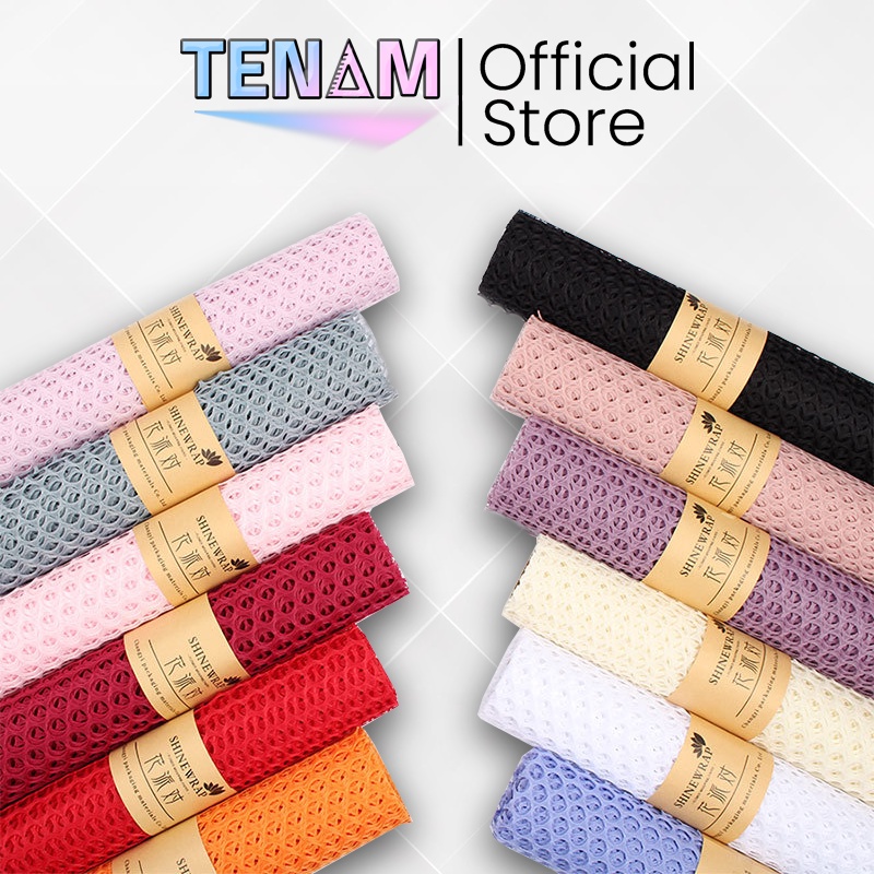 Cuộn Lưới Gói Hoa Gen Lỗ Tổ Ong 60cm - Giấy Gói Hoa Lưới Tổ Ong - Lưới Gói Hoa Nhiều Màu Dài 5M
