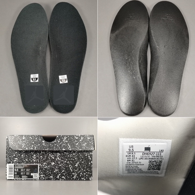 Giày Thể Thao Bóng Rỗ Air Jordan 4 Retro ‘Military Black’| Kèm Bộ Quà Tặng