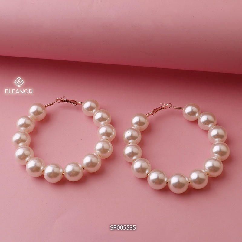 Bông tai nữ chuôi bạc 925 Eleanor Accessories đính ngọc trai nhân tạo phụ kiện trang sức 5535