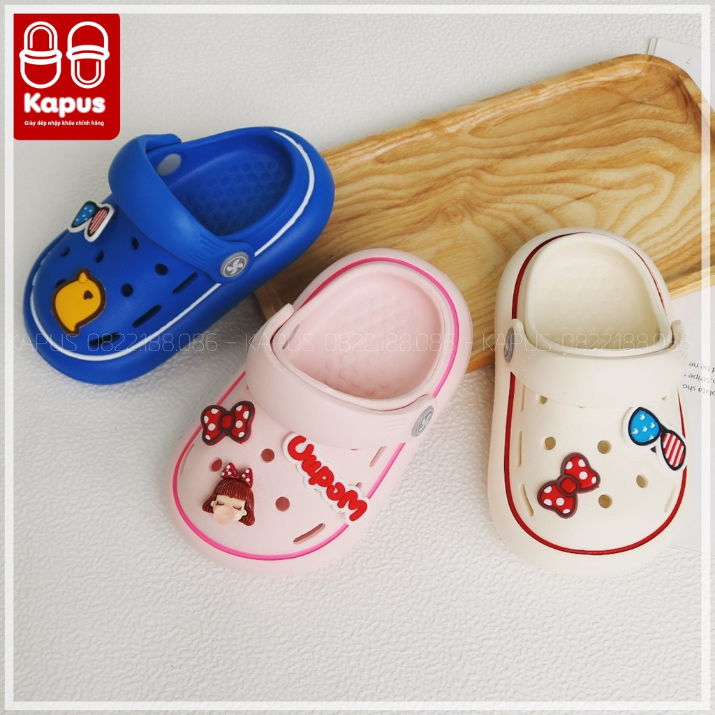 Dép Sục Crocs Cho Bé Êm Mềm Chống Trơn Trượt - Dép Sục Bé Trai Bé Gái Bộ 5 Sticker Siêu Cưng